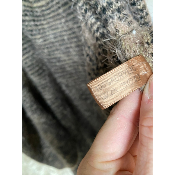 Leopard Print Waterfall Cardigan Vest Open Front Boho Buttery Soft M/L Festival - Picture 7 of 8